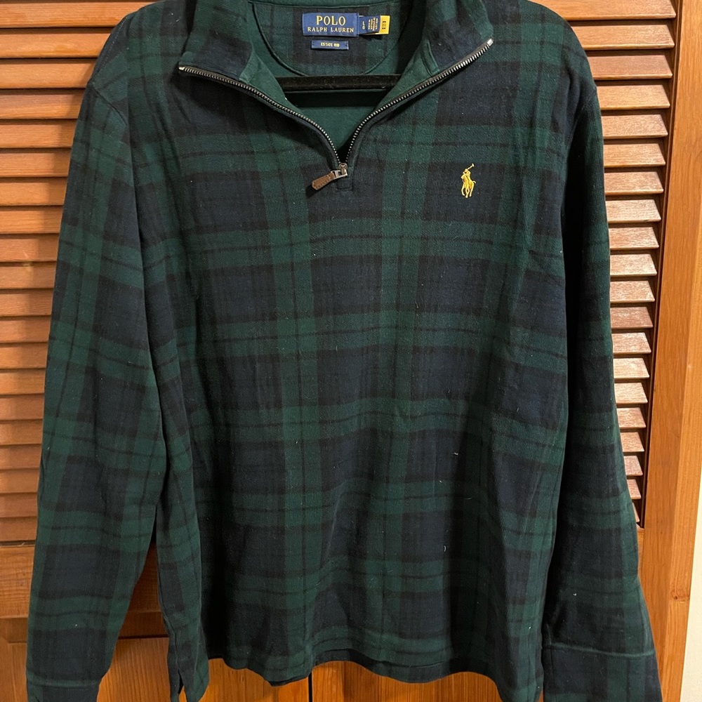Polo Ralph Lauren quarter zip flannel sweater